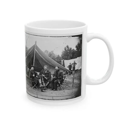 Harrison's Landing, Va. Col. Albert V. Colburn, Col. Delos B. Sacket, And Gen. John Sedgwick (U.S. Civil War) White Coffee Mug - Go Mug Yourself