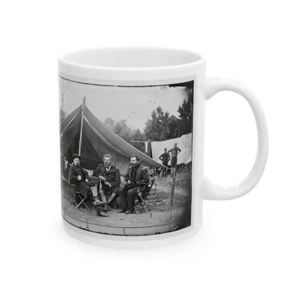 Harrison's Landing, Va. Col. Albert V. Colburn, Col. Delos B. Sacket, And Gen. John Sedgwick (U.S. Civil War) White Coffee Mug - Go Mug Yourself
