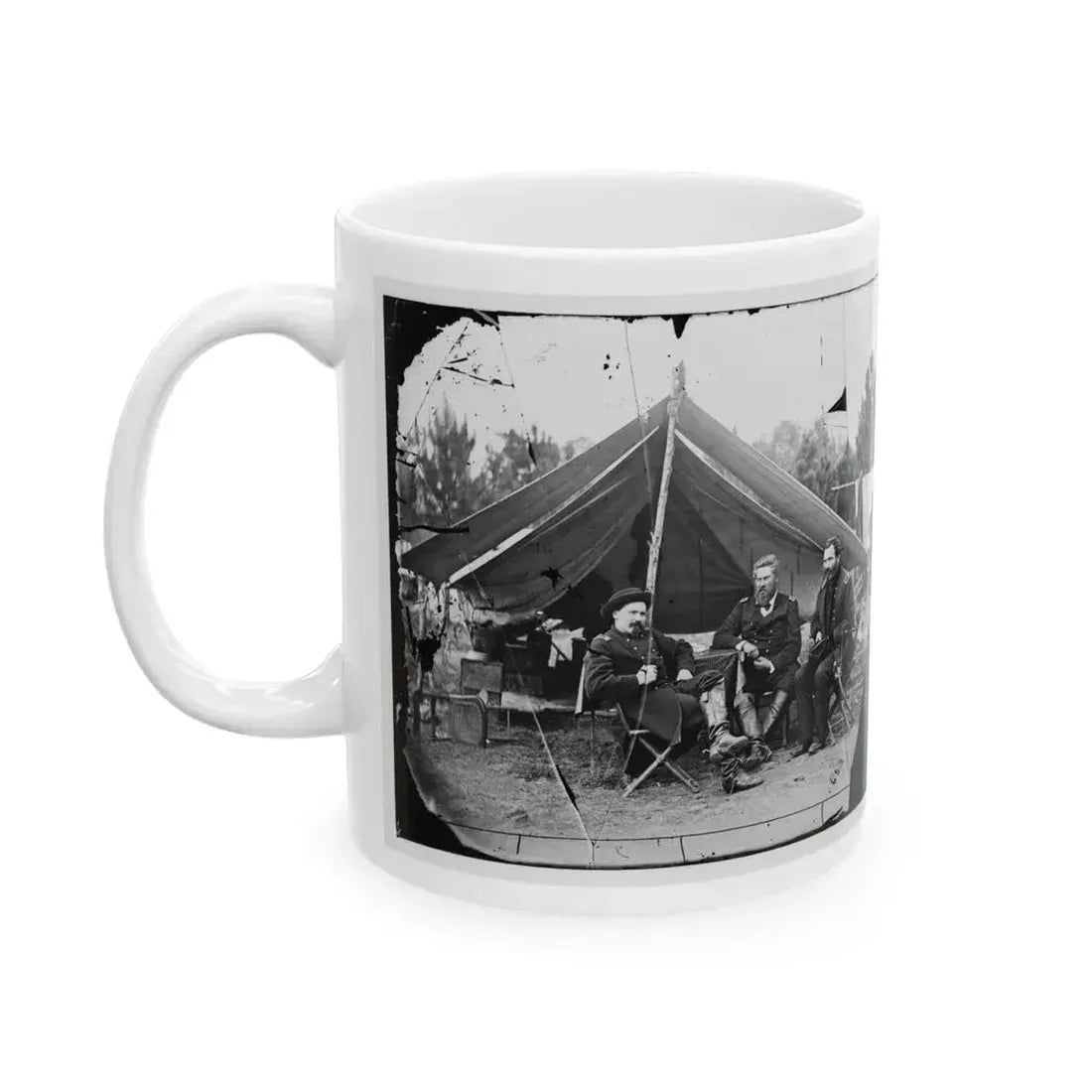 Harrison's Landing, Va. Col. Albert V. Colburn, Col. Delos B. Sacket, And Gen. John Sedgwick (U.S. Civil War) White Coffee Mug - Go Mug Yourself