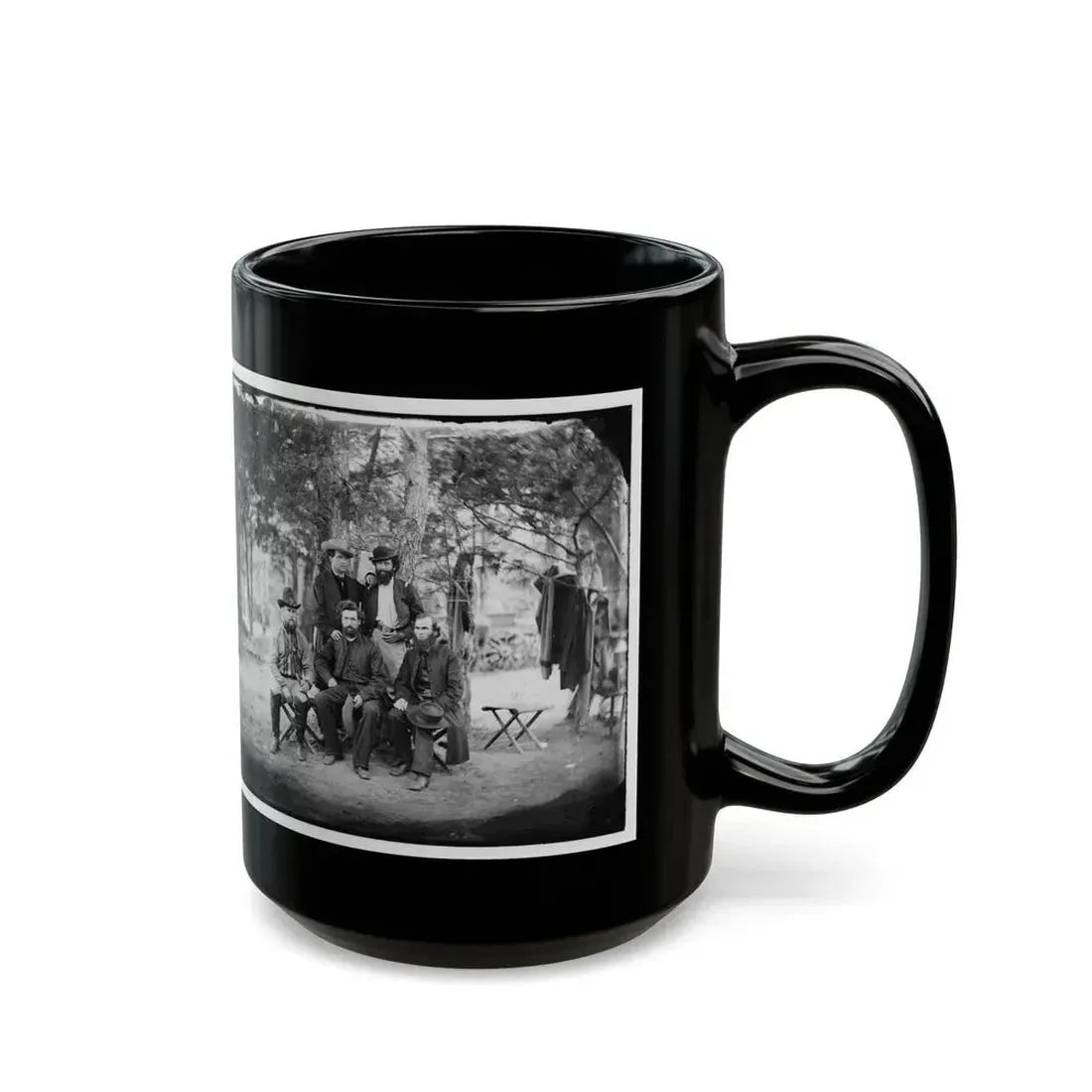 Harrison's Landing, Va. Group Of The Irish Brigade (U.S. Civil War) Black Coffee Mug - Go Mug Yourself