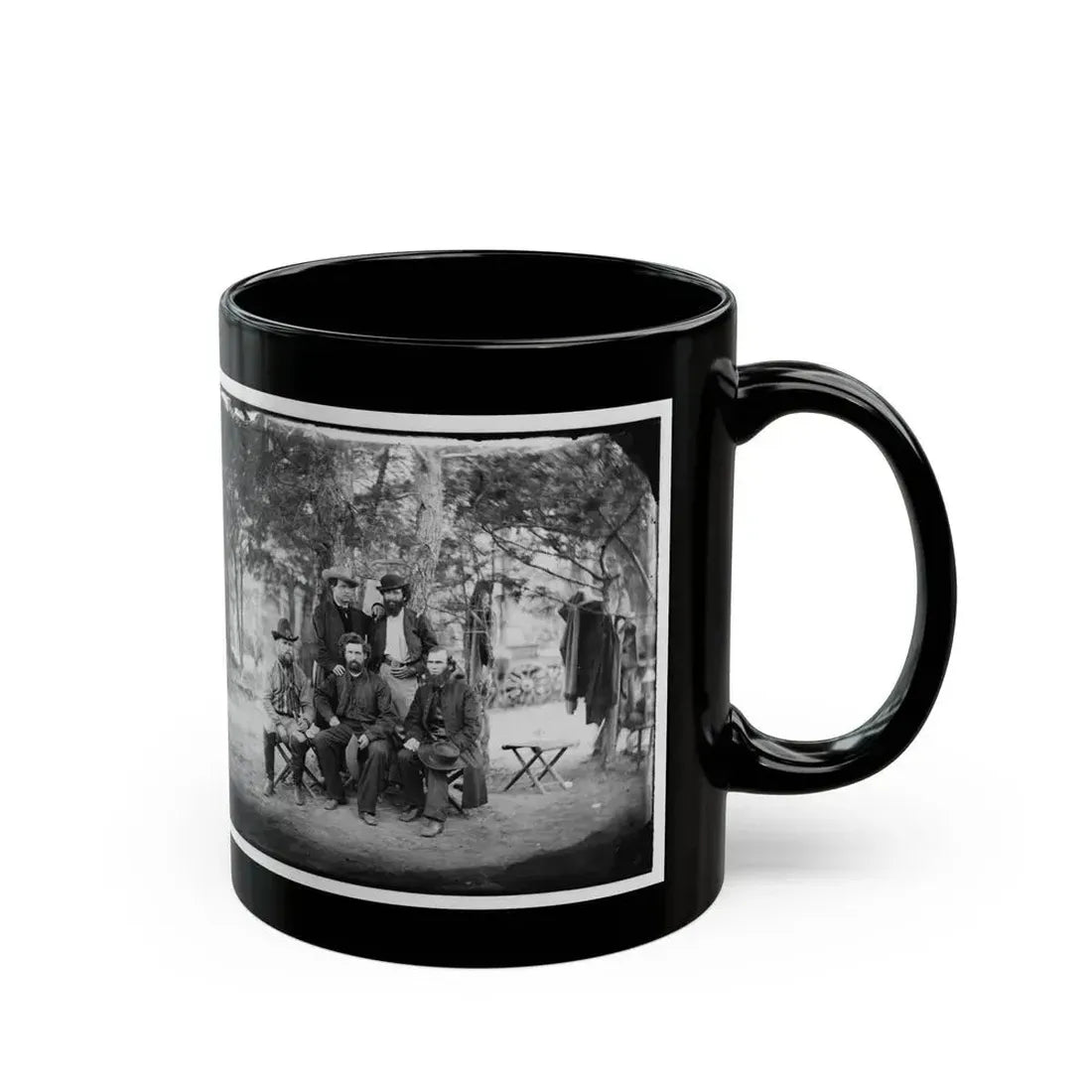 Harrison's Landing, Va. Group Of The Irish Brigade (U.S. Civil War) Black Coffee Mug - Go Mug Yourself