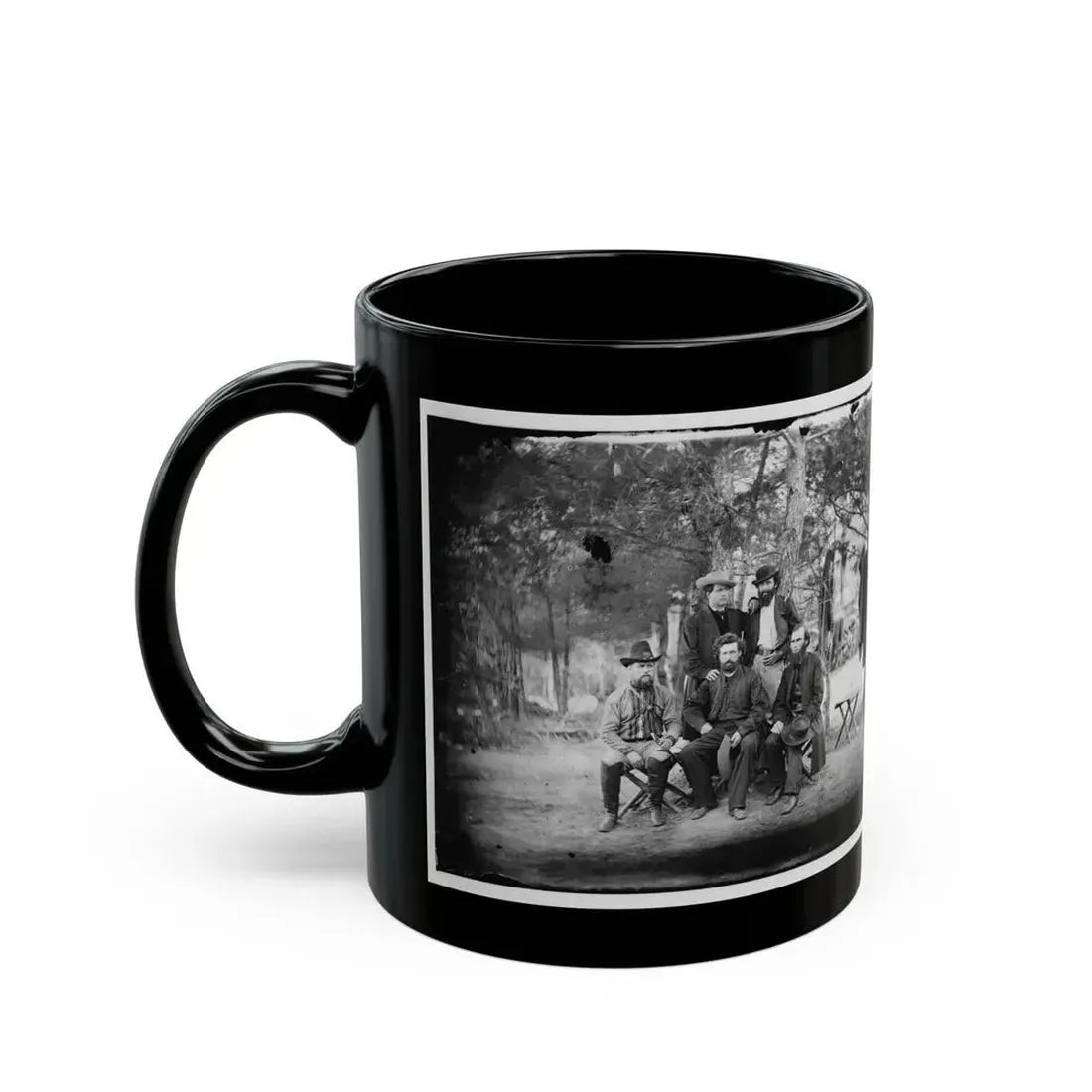 Harrison's Landing, Va. Group Of The Irish Brigade (U.S. Civil War) Black Coffee Mug - Go Mug Yourself