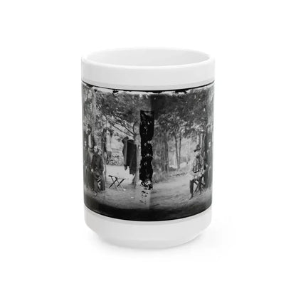Harrison's Landing, Va. Group Of The Irish Brigade (U.S. Civil War) White Coffee Mug 15oz - Go Mug Yourself