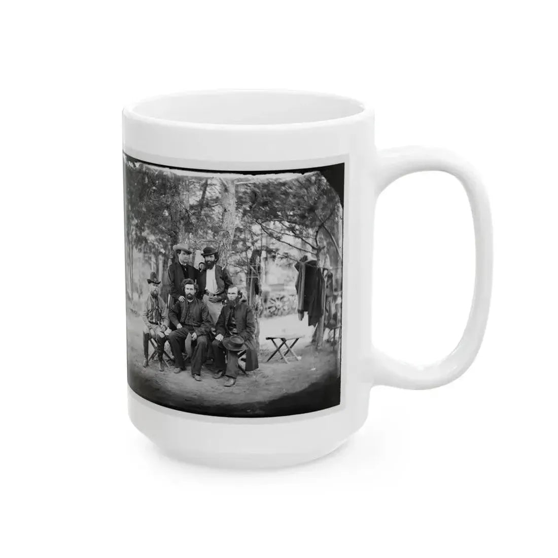 Harrison's Landing, Va. Group Of The Irish Brigade (U.S. Civil War) White Coffee Mug - Go Mug Yourself
