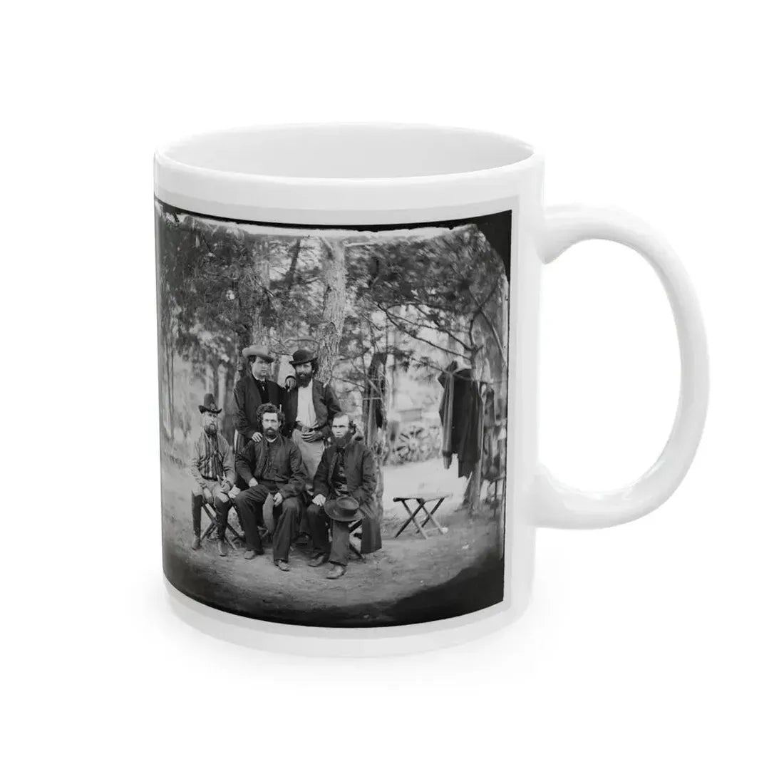 Harrison's Landing, Va. Group Of The Irish Brigade (U.S. Civil War) White Coffee Mug - Go Mug Yourself