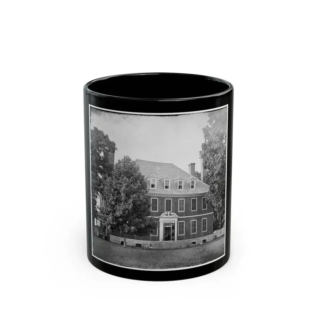 Harrison's Landing, Va., Vicinity. Westover House (U.S. Civil War) Black Coffee Mug 11oz - Go Mug Yourself