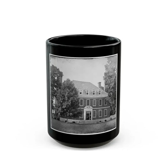 Harrison's Landing, Va., Vicinity. Westover House (U.S. Civil War) Black Coffee Mug 15oz - Go Mug Yourself