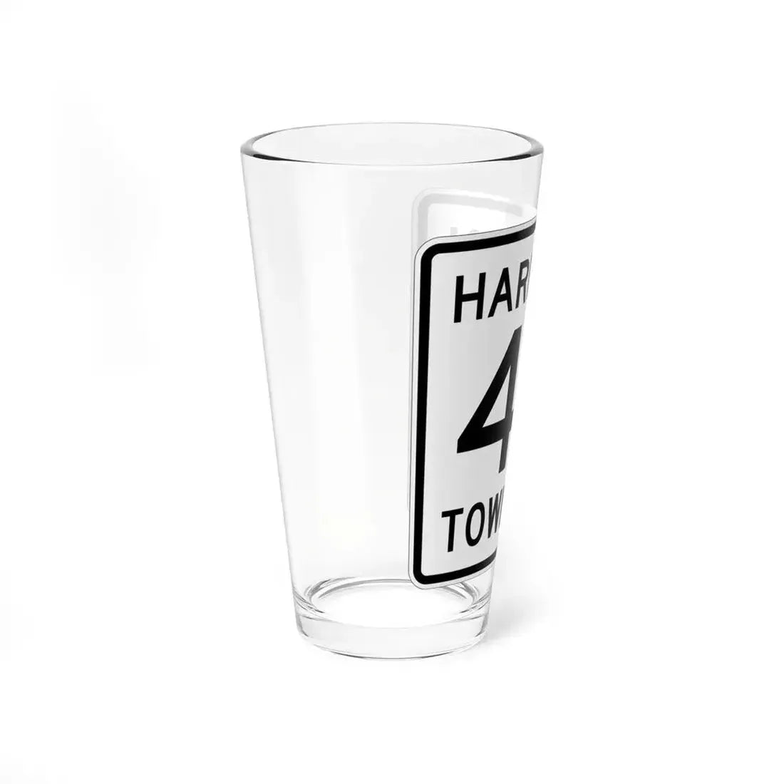 Harrison Township Route 46 Logan County Ohio (Ohio) (Road Sign) Pint Glass 16oz - Go Mug Yourself