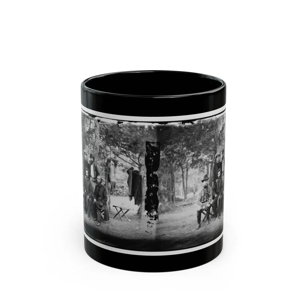 Harrison's Landing, Va. Group Of The Irish Brigade (U.S. Civil War) Black Coffee Mug-11oz-Go Mug Yourself