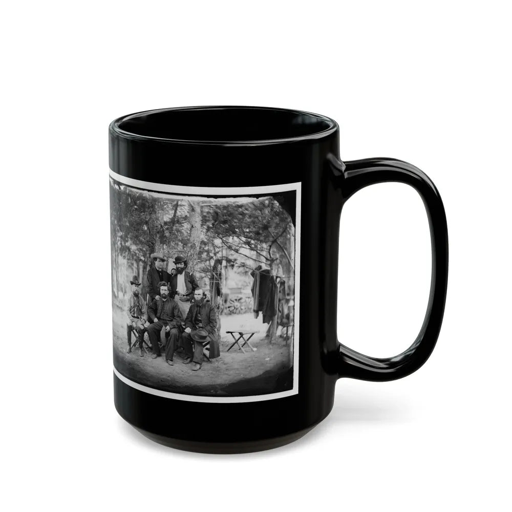 Harrison's Landing, Va. Group Of The Irish Brigade (U.S. Civil War) Black Coffee Mug-Go Mug Yourself