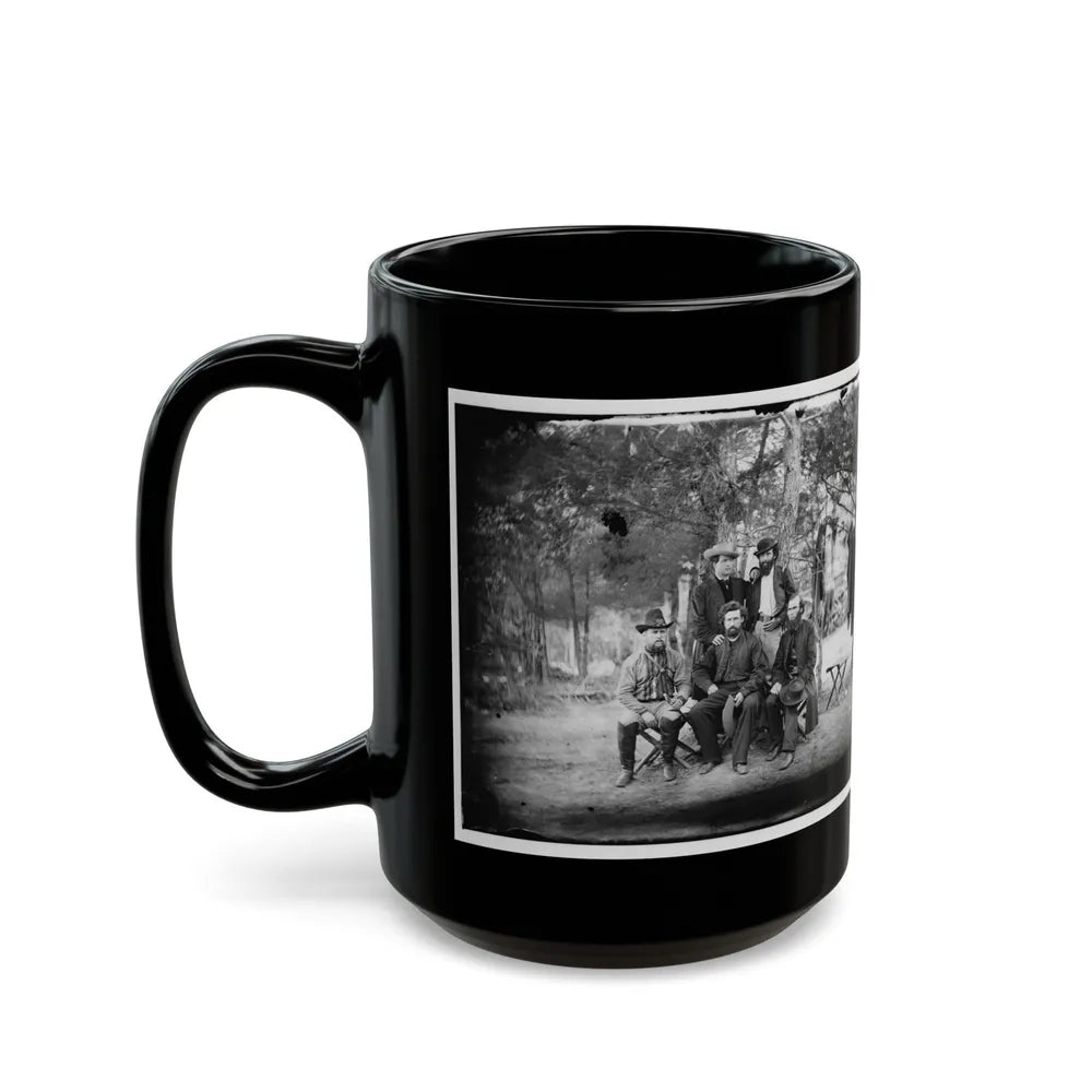 Harrison's Landing, Va. Group Of The Irish Brigade (U.S. Civil War) Black Coffee Mug-Go Mug Yourself