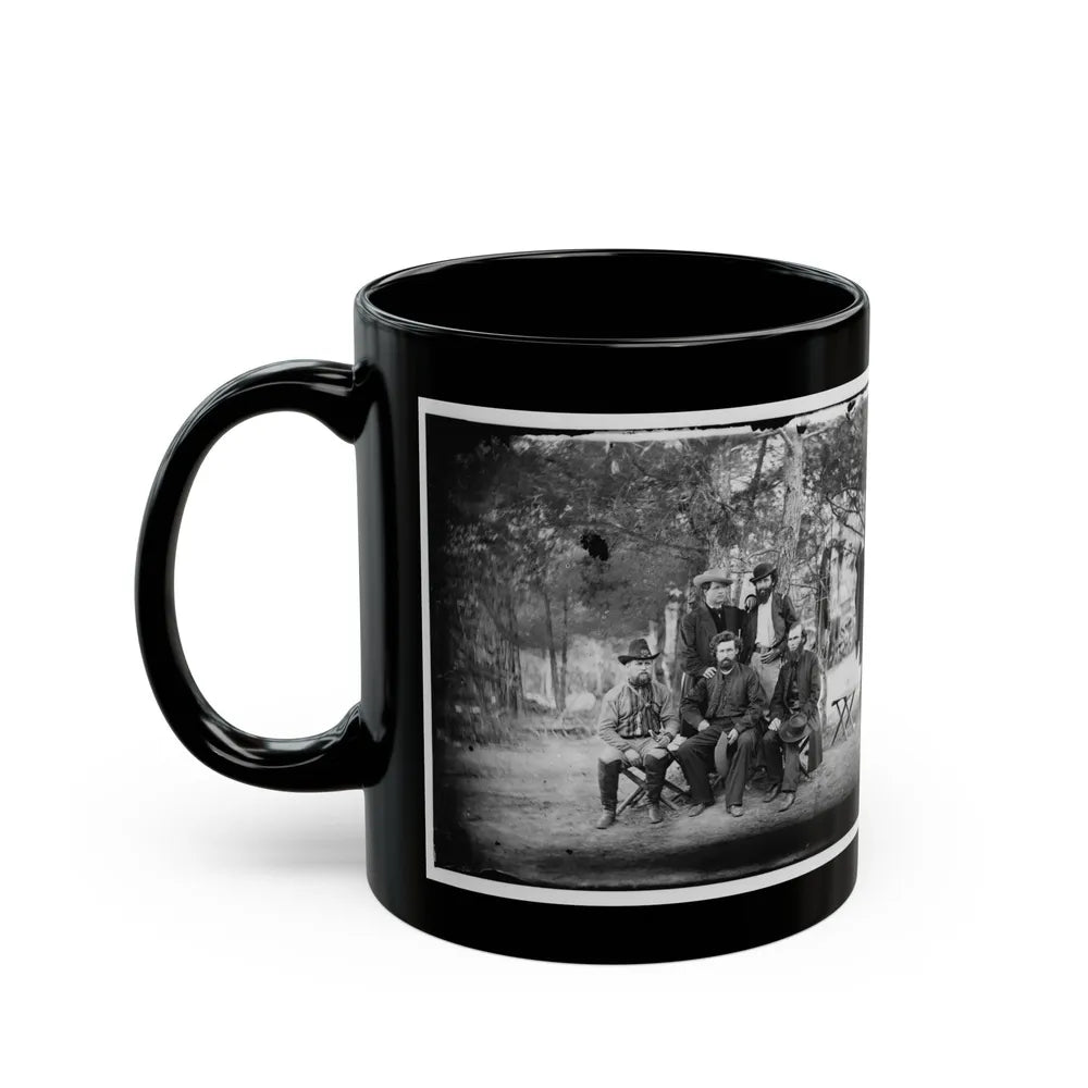 Harrison's Landing, Va. Group Of The Irish Brigade (U.S. Civil War) Black Coffee Mug-Go Mug Yourself