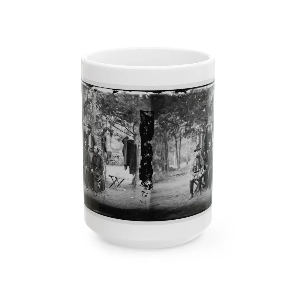 Harrison's Landing, Va. Group Of The Irish Brigade (U.S. Civil War) White Coffee Mug-15oz-Go Mug Yourself