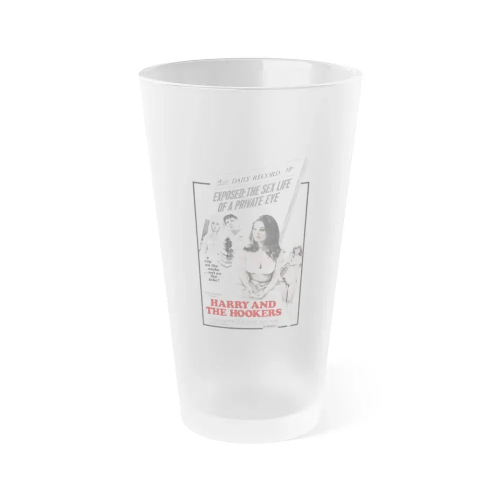 HARRY AND THE HOOKERS 1970 Movie Poster - Frosted Pint Glass 16oz 16oz Frosted - Go Mug Yourself