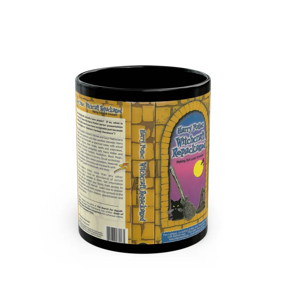 HARRY POTTER WITCHCRAFT REPACKAGED MAKING EVIL LOOK INNOCENT (VHS COVER) - Black Coffee Mug-11oz-Go Mug Yourself