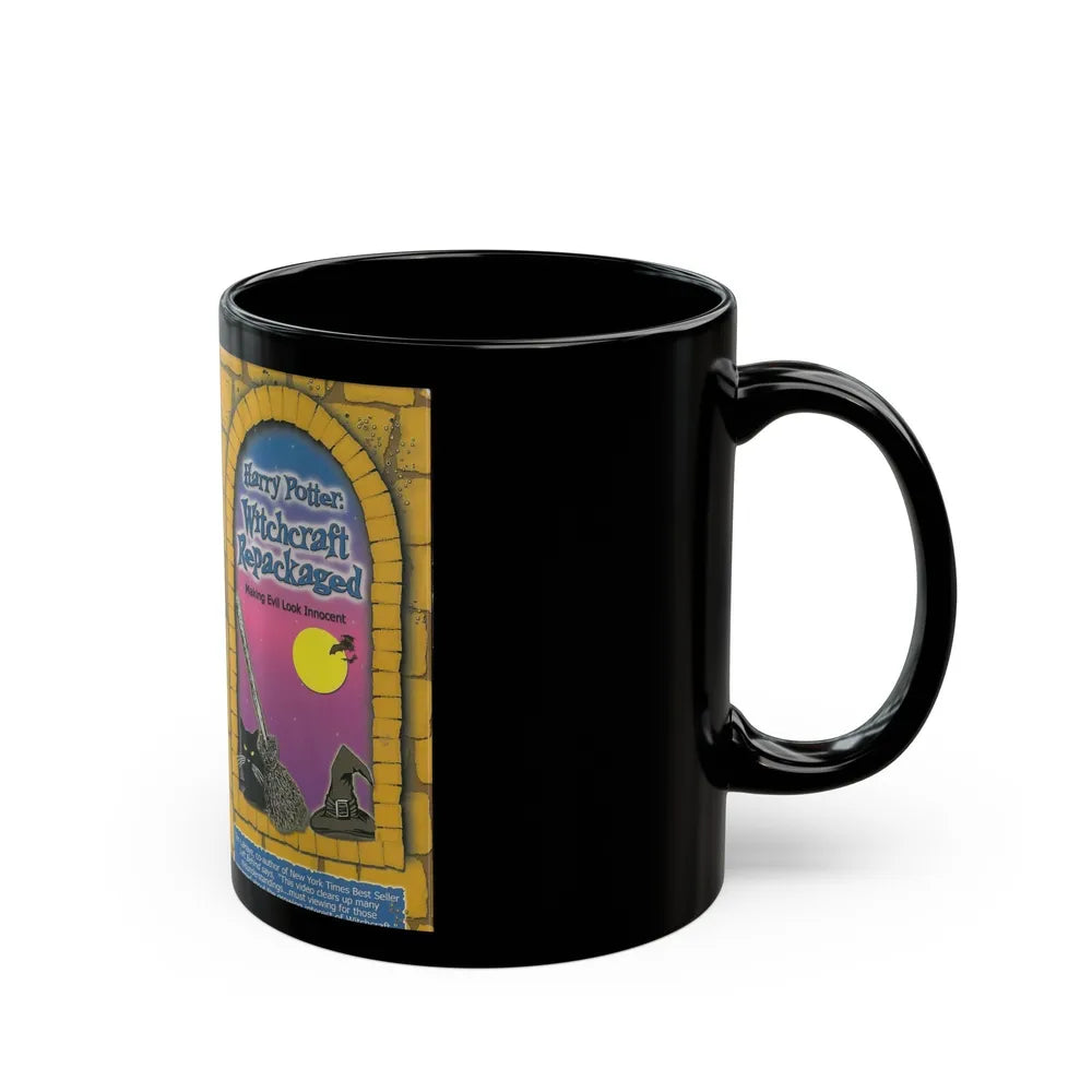 HARRY POTTER WITCHCRAFT REPACKAGED MAKING EVIL LOOK INNOCENT (VHS COVER) - Black Coffee Mug-Go Mug Yourself