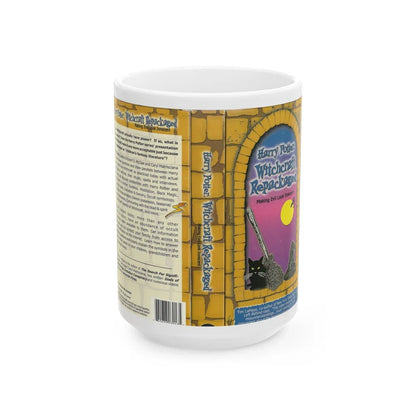 HARRY POTTER WITCHCRAFT REPACKAGED MAKING EVIL LOOK INNOCENT (VHS COVER) - White Coffee Mug-15oz-Go Mug Yourself