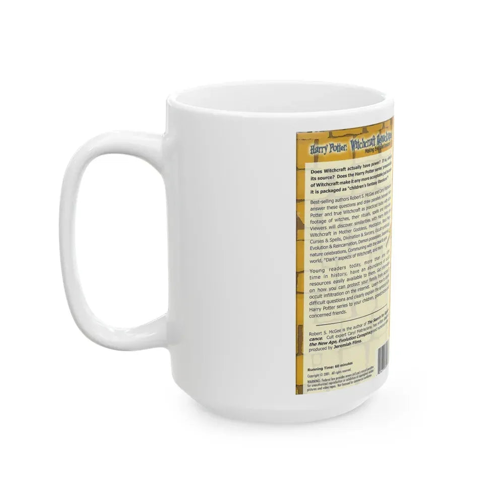 HARRY POTTER WITCHCRAFT REPACKAGED MAKING EVIL LOOK INNOCENT (VHS COVER) - White Coffee Mug - Go Mug Yourself