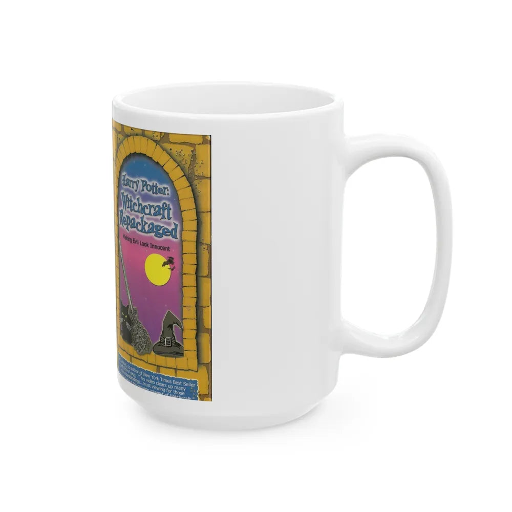 HARRY POTTER WITCHCRAFT REPACKAGED MAKING EVIL LOOK INNOCENT (VHS COVER) - White Coffee Mug-Go Mug Yourself