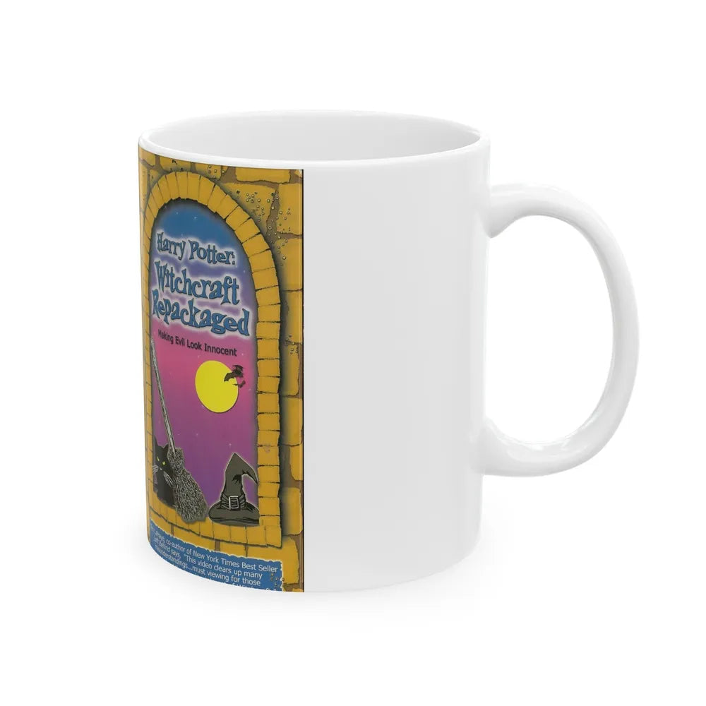 HARRY POTTER WITCHCRAFT REPACKAGED MAKING EVIL LOOK INNOCENT (VHS COVER) - White Coffee Mug-Go Mug Yourself