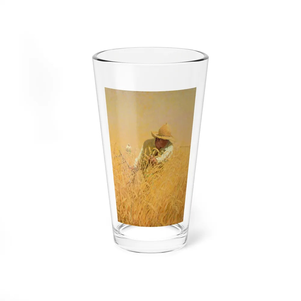 Harvesting the Wheat, Outing Magazine illustration, October 1908 - Pint Glass 16oz-16oz-Go Mug Yourself