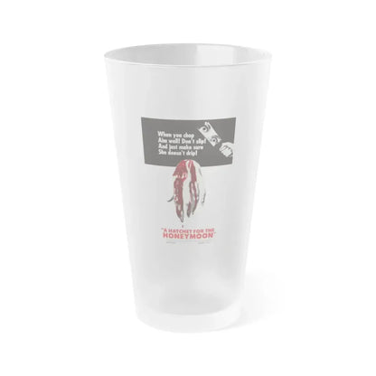 HATCHET FOR THE HONEYMOON 1970 Movie Poster - Frosted Pint Glass 16oz Default Title - Go Mug Yourself