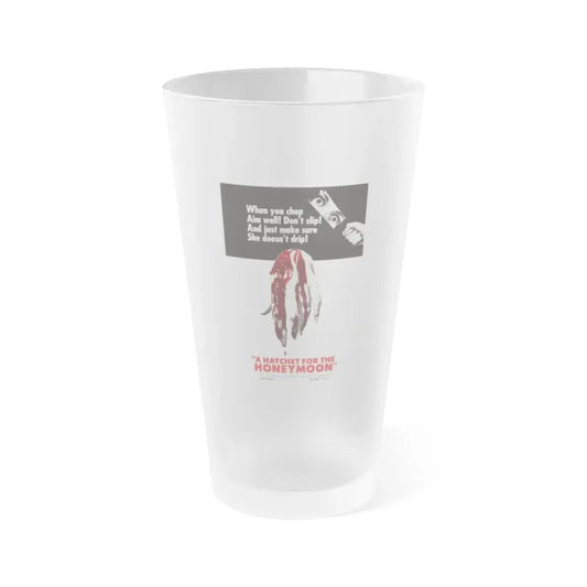 HATCHET FOR THE HONEYMOON 1970 Movie Poster - Frosted Pint Glass 16oz Default Title - Go Mug Yourself