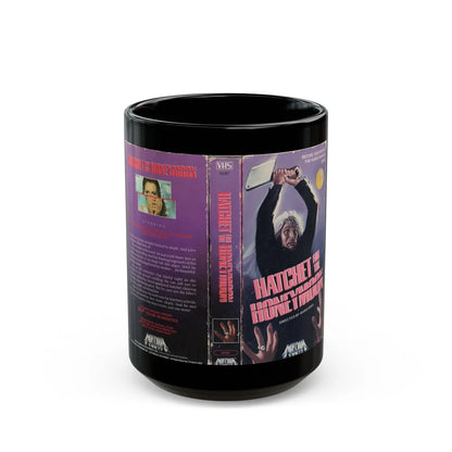 HATCHET FOR THE HONEYMOON (VHS COVER) - Black Coffee Mug-15oz-Go Mug Yourself