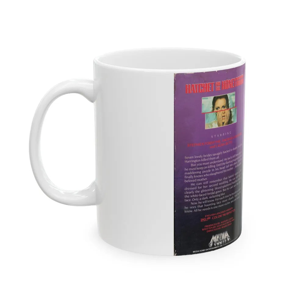 HATCHET FOR THE HONEYMOON (VHS COVER) - White Coffee Mug-Go Mug Yourself