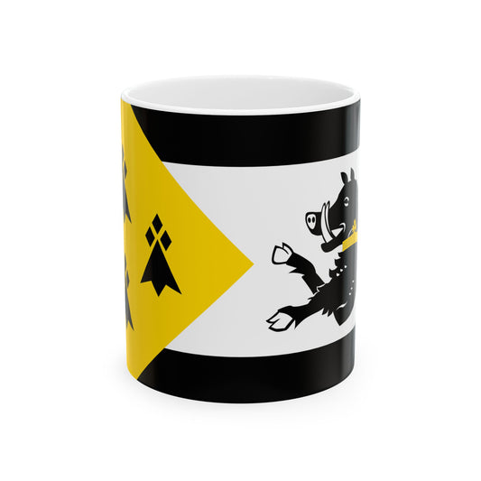 Haut-Leon traditional district flag (France) White Coffee Mug-11oz-Go Mug Yourself