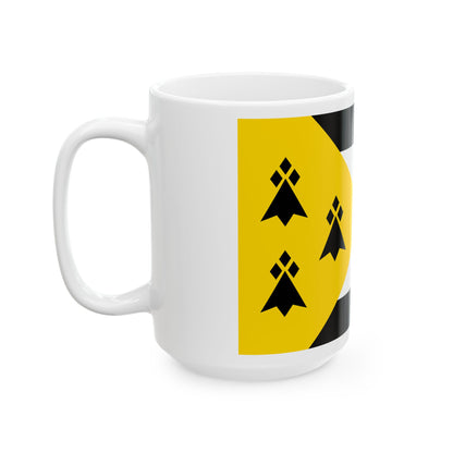 Haut-Leon traditional district flag (France) White Coffee Mug-Go Mug Yourself