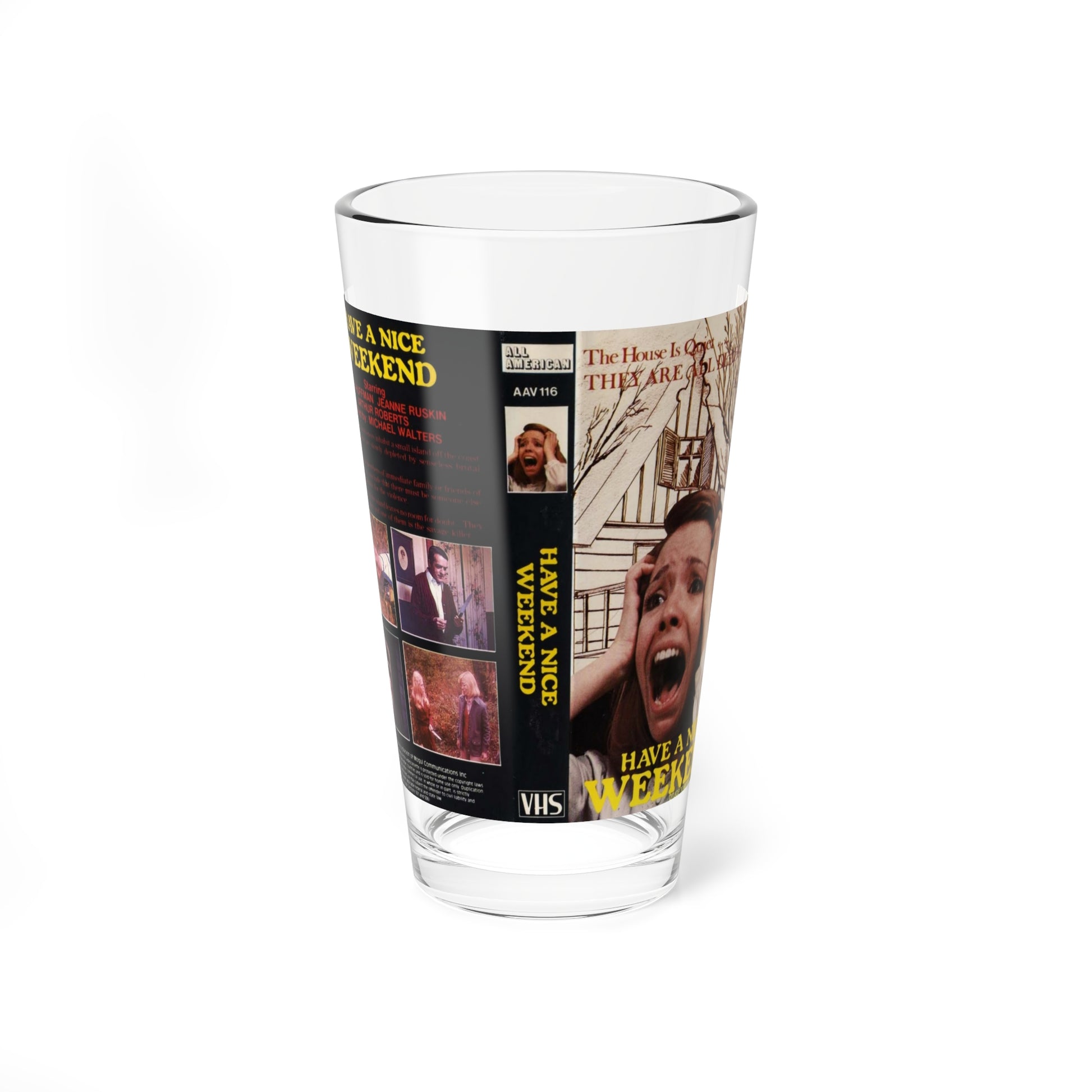 HAVE A NICE WEEKEND (VHS COVER) Pint Glass 16oz-16oz-Go Mug Yourself