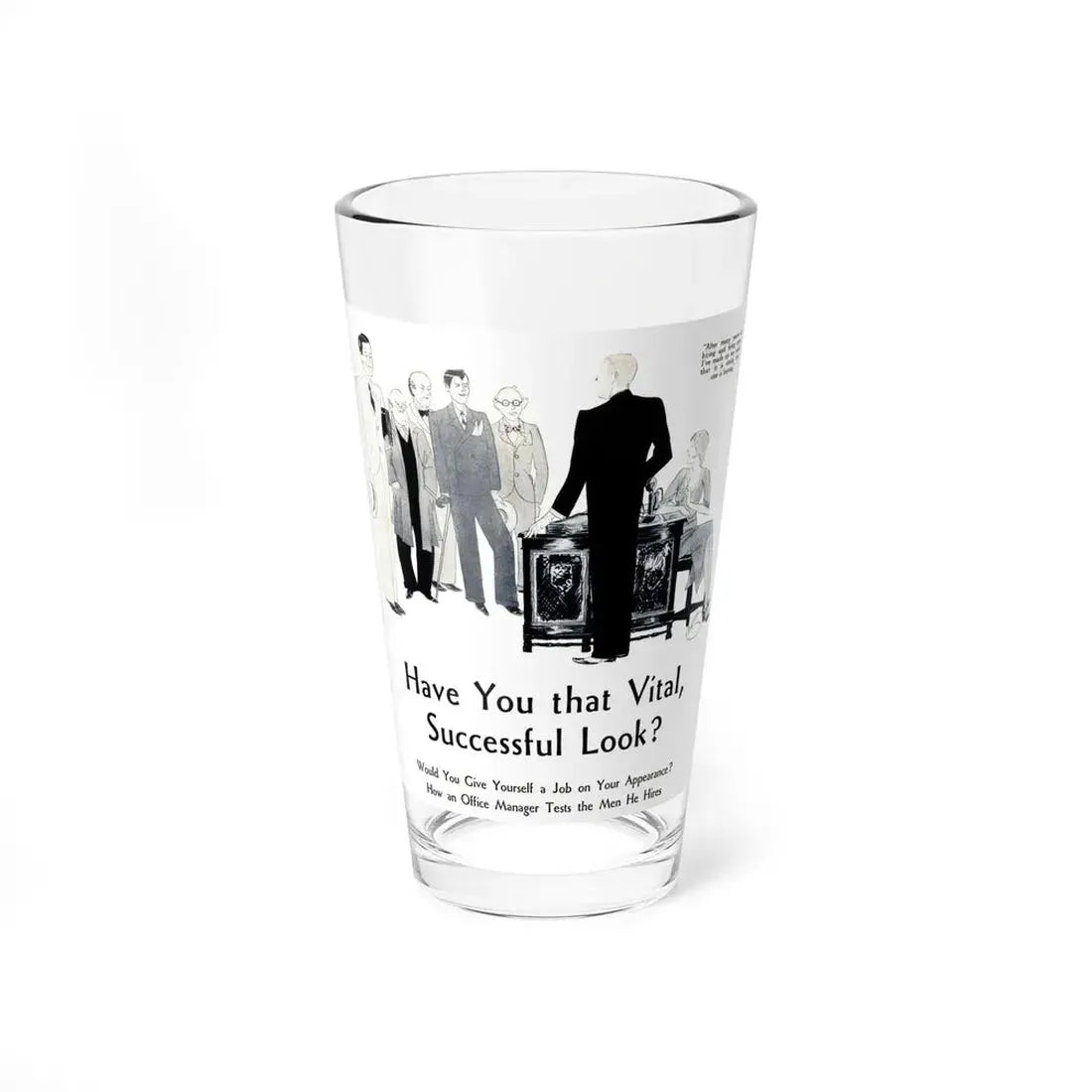 Have You that Vital, Successful Look (1), Physical Culture, November 1930 - Pint Glass 16oz 16oz - Go Mug Yourself