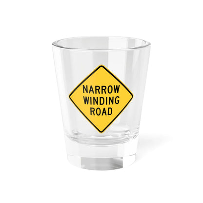 Hawaii Narrow Winding Road (Hawaii) (Road Sign) Shot Glass 1.5oz 1.5oz - Go Mug Yourself