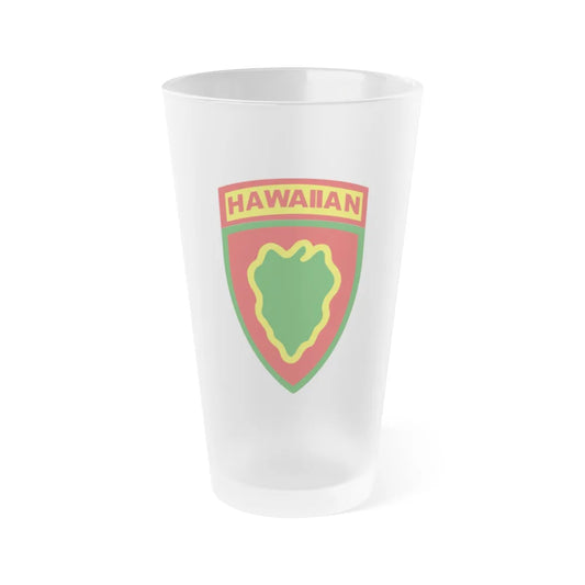 Hawaiian Division (U.S. Army) Frosted Pint Glass 16oz-Go Mug Yourself