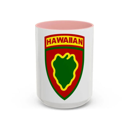 Hawaiian Division (U.S. Army) Accent Coffee Mug 15oz Pink - Go Mug Yourself