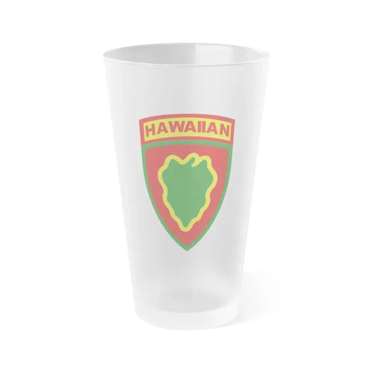 Hawaiian Division (U.S. Army) Frosted Pint Glass 16oz Default Title - Go Mug Yourself