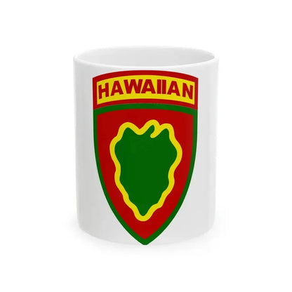 Hawaiian Division (U.S. Army) White Coffee Mug 11oz - Go Mug Yourself