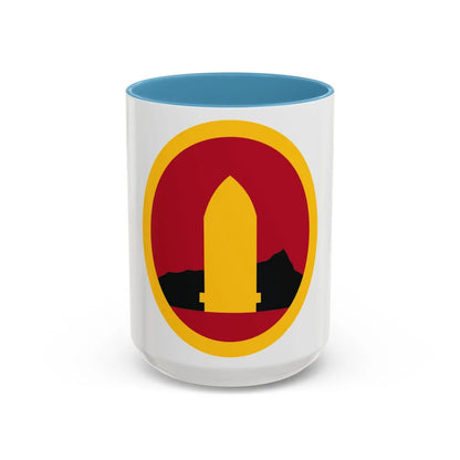 Hawaiian Seperate Coast Artillery Brigade (U.S. Army) Accent Coffee Mug 15oz Light Blue - Go Mug Yourself