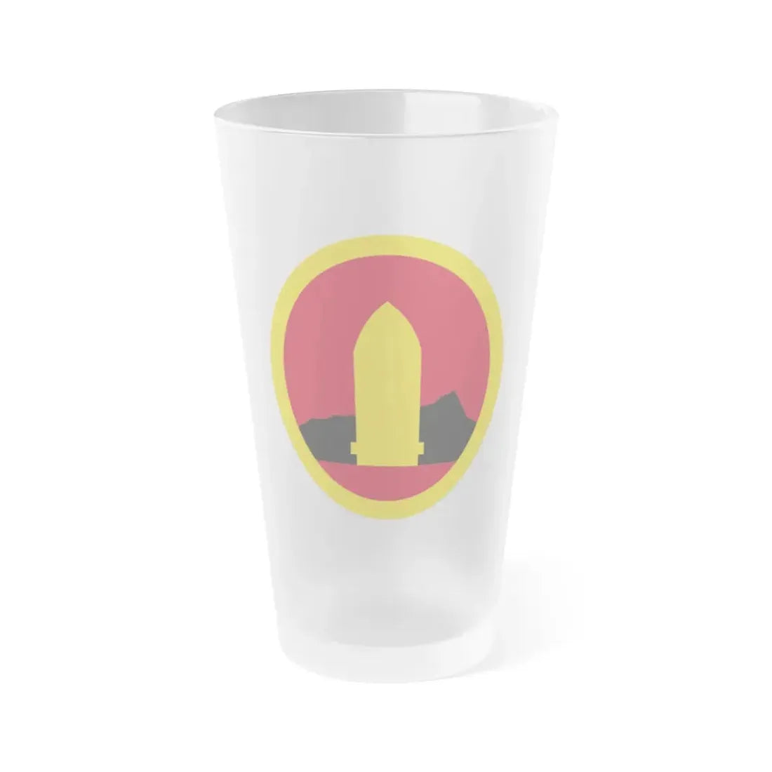 Hawaiian Seperate Coast Artillery Brigade (U.S. Army) Frosted Pint Glass 16oz Default Title - Go Mug Yourself