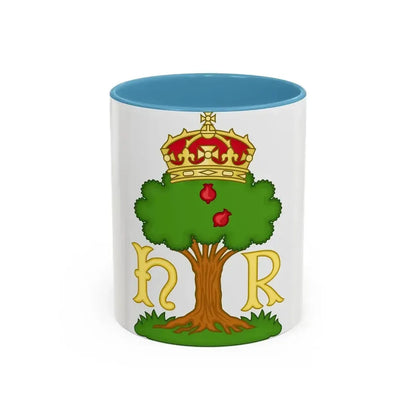 Hawthorn Bush Badge of Henry VII - Accent Coffee Mug 11oz Light Blue - Go Mug Yourself