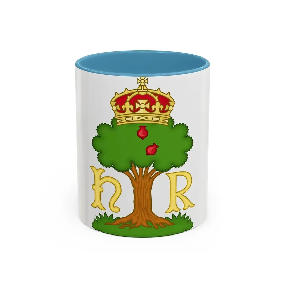 Hawthorn Bush Badge of Henry VII - Accent Coffee Mug 11oz Light Blue - Go Mug Yourself