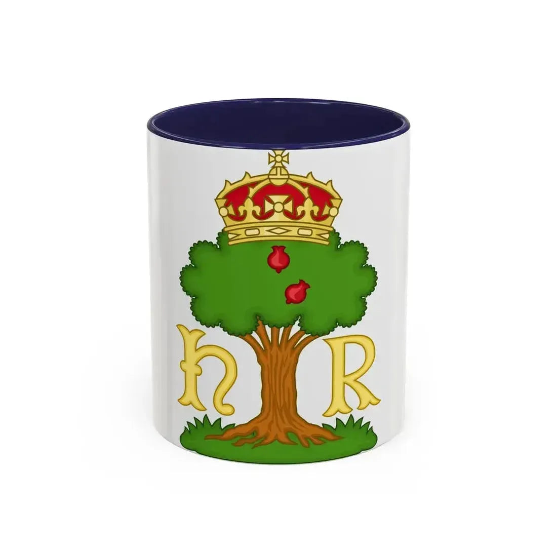 Hawthorn Bush Badge of Henry VII - Accent Coffee Mug 11oz Navy - Go Mug Yourself