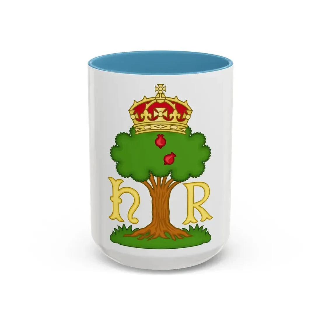 Hawthorn Bush Badge of Henry VII - Accent Coffee Mug 15oz Light Blue - Go Mug Yourself