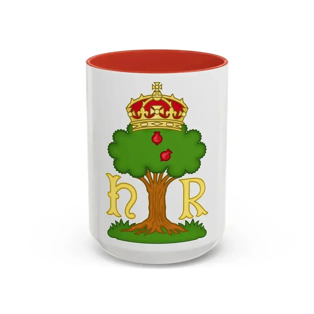 Hawthorn Bush Badge of Henry VII - Accent Coffee Mug 15oz Red - Go Mug Yourself