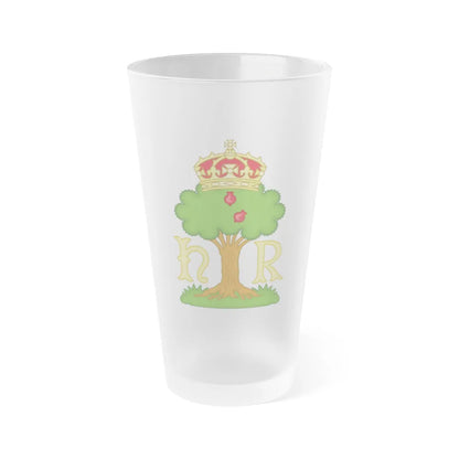 Hawthorn Bush Badge of Henry VII - Frosted Pint Glass 16oz-16oz-Frosted-Go Mug Yourself