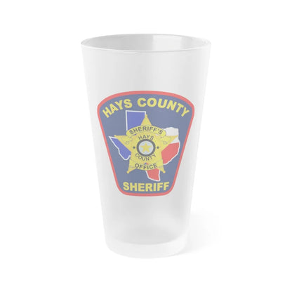 Hays County Sherrif Texas - Frosted Pint Glass 16oz-16oz-Frosted-Go Mug Yourself