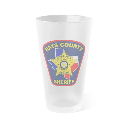 Hays County Sherrif Texas - Frosted Pint Glass 16oz 16oz Frosted - Go Mug Yourself