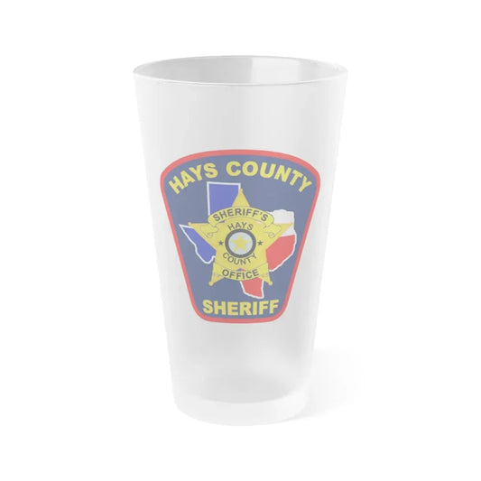 Hays County Sherrif Texas - Frosted Pint Glass 16oz 16oz Frosted - Go Mug Yourself
