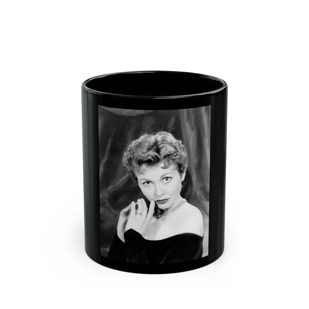 Hazel Court #03 (Vintage Female Icon) Black Coffee Mug-11oz-Go Mug Yourself